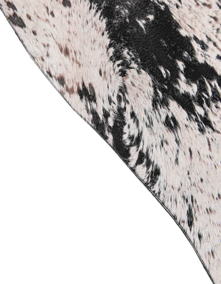 Detail image of  6' 10 x 7' 3 Cowhide Leather Square Rug