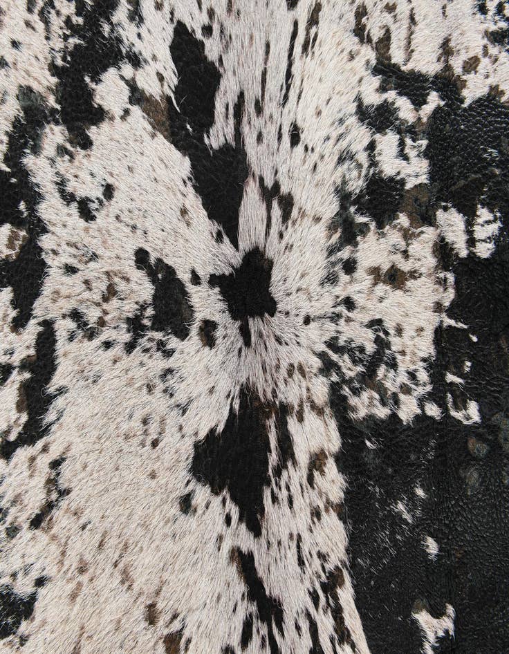 Detail image of  6' 10 x 7' 3 Cowhide Leather Square Rug