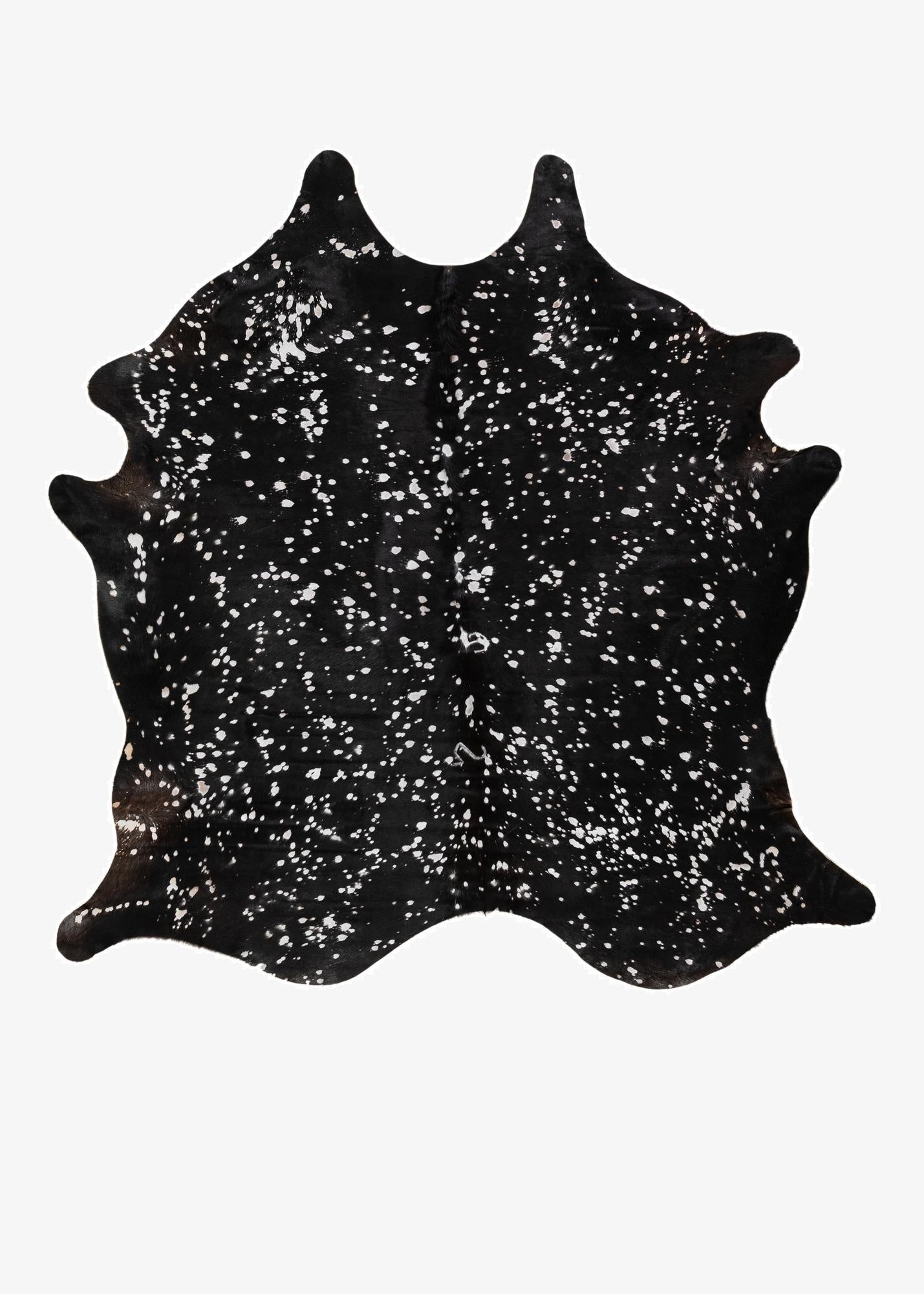  6' 6 x 6' 7 Cowhide Leather Square Rug