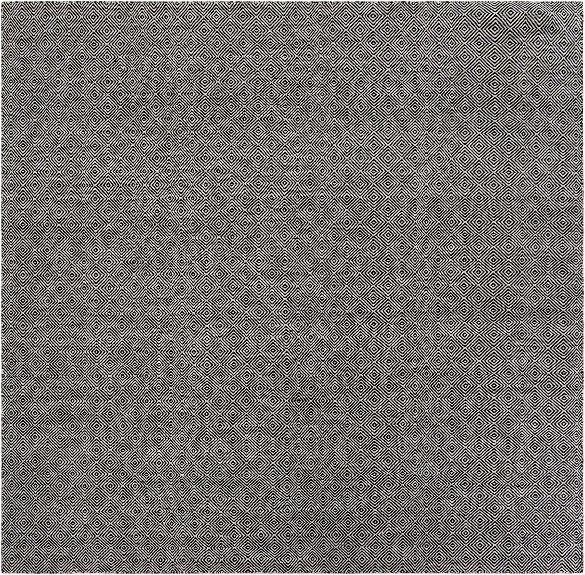  10' x 10'  Hand Woven Geo Trellis Flatweave Square Rug