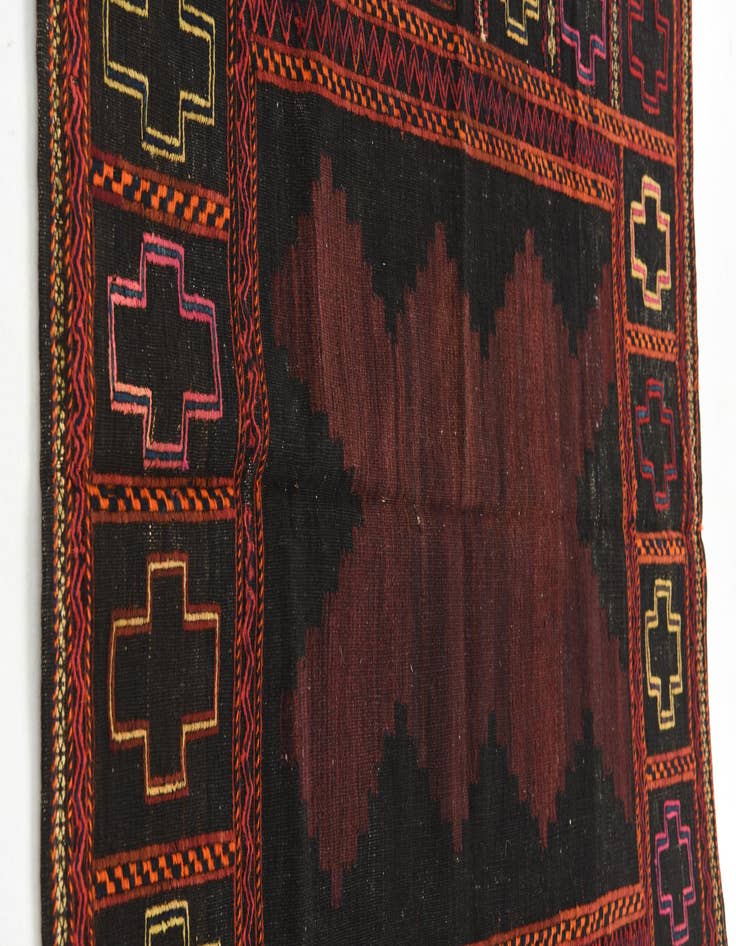 Detail image of  3' 8 x 3' 9  Hand Knotted Kilim Fars Persian Wool Square Rug