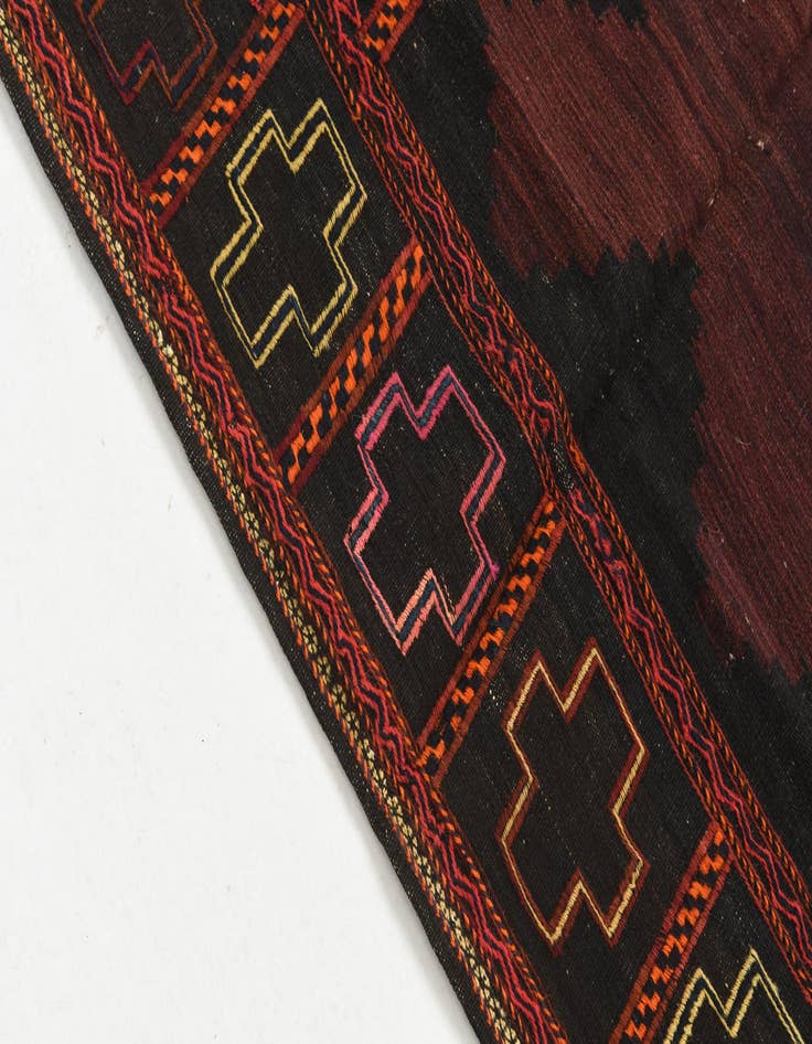 Detail image of  3' 8 x 3' 9  Hand Knotted Kilim Fars Persian Wool Square Rug
