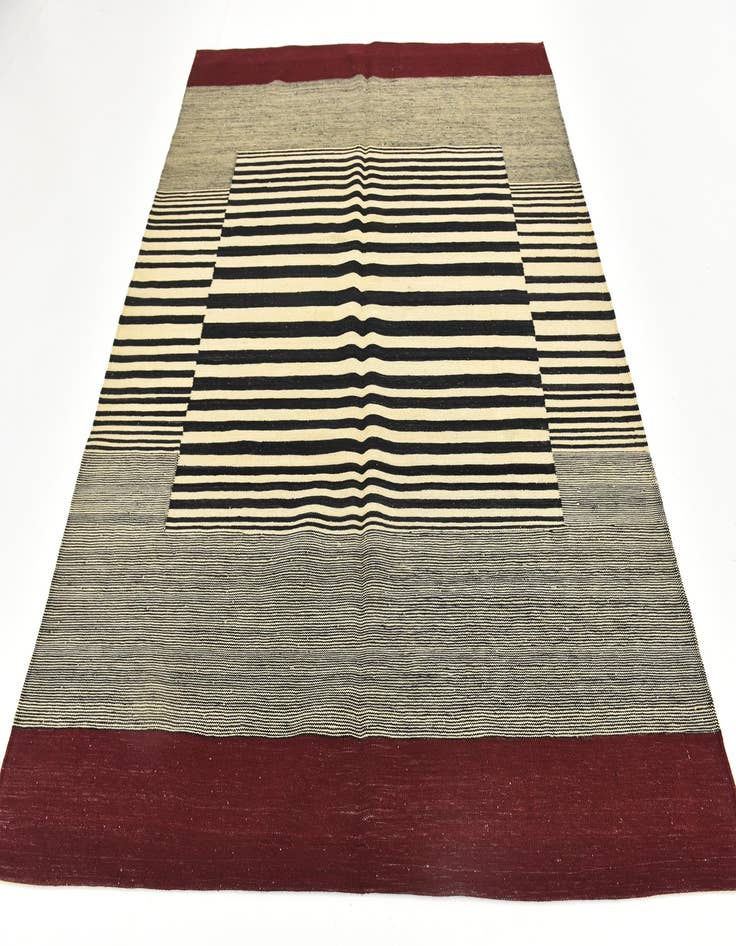 Detail image of  6' 4 x 7' 7  Hand Woven Kilim Modern Wool Square Rug