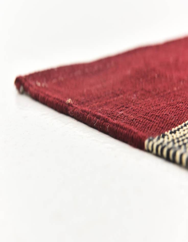 Detail image of  6' 4 x 7' 7  Hand Woven Kilim Modern Wool Square Rug