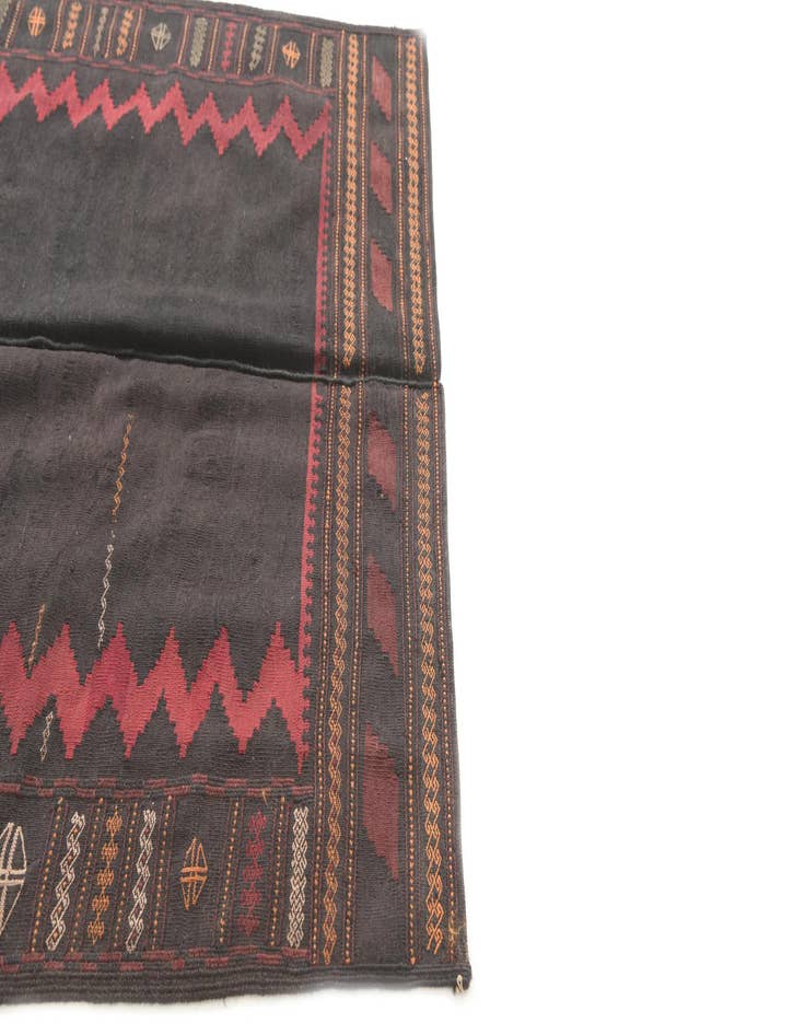 Detail image of  3' 9 x 4' 3  Hand Woven Kilim Modern Wool Square Rug