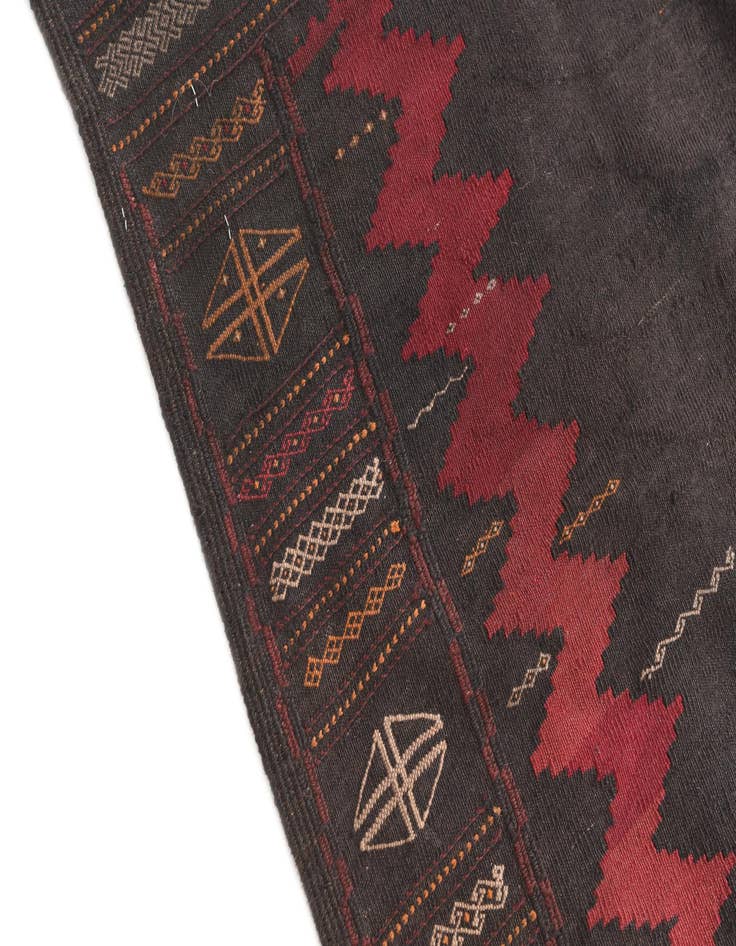 Detail image of  3' 9 x 4' 3  Hand Woven Kilim Modern Wool Square Rug