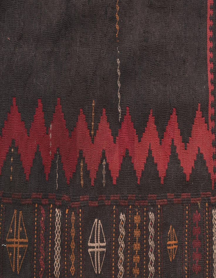 Detail image of  3' 9 x 4' 3  Hand Woven Kilim Modern Wool Square Rug