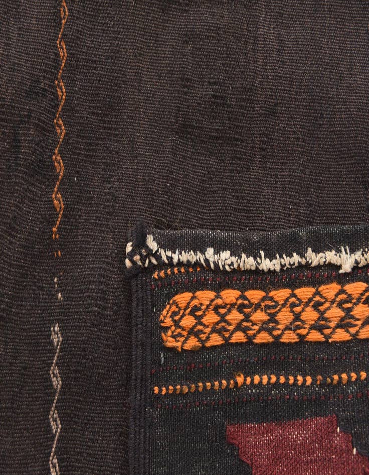 Detail image of  3' 9 x 4' 3  Hand Woven Kilim Modern Wool Square Rug