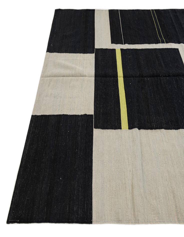 Detail image of  6' x 7' 5  Hand Woven Kilim Modern Wool Square Rug