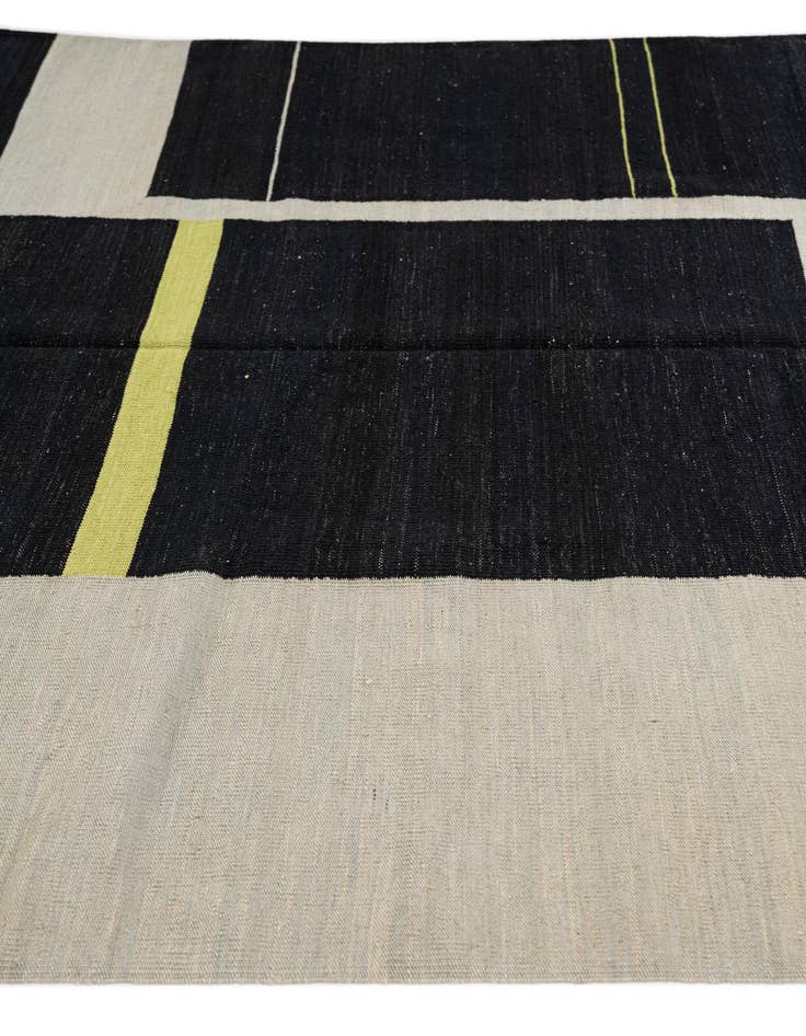 Detail image of  6' x 7' 5  Hand Woven Kilim Modern Wool Square Rug
