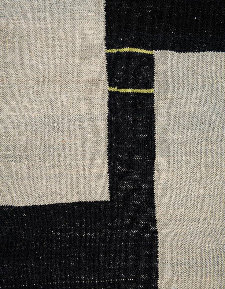 Detail image of  6' x 7' 5  Hand Woven Kilim Modern Wool Square Rug