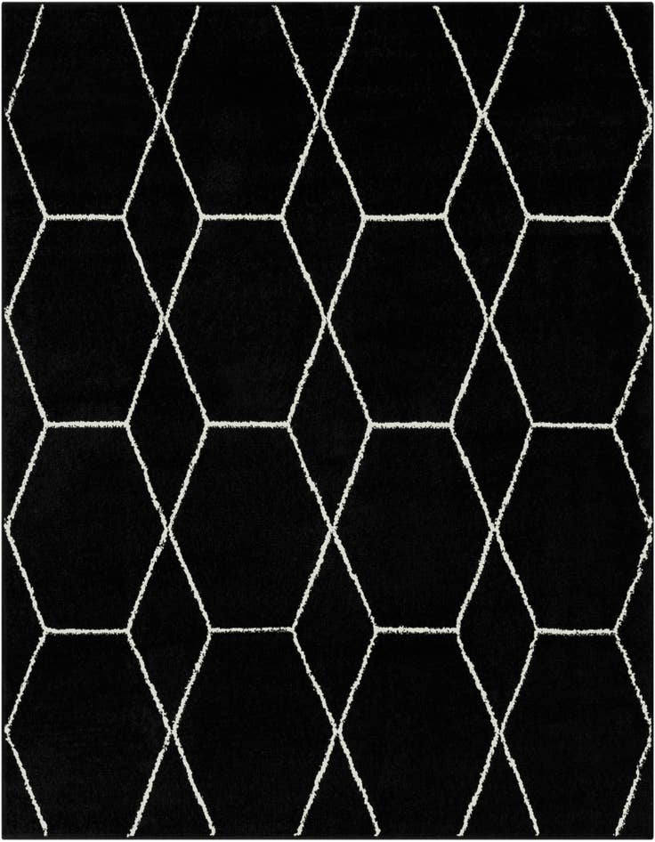 Detail image of  5' 3 x 5' 3 Lattice Frieze Square Rug