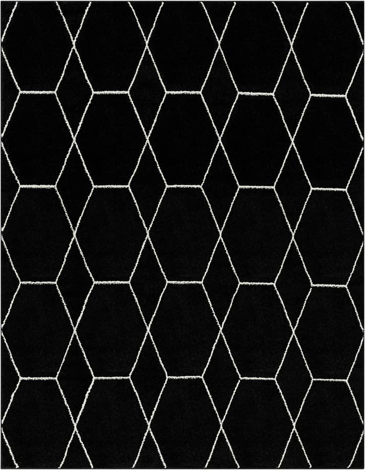 Detail image of  7' 10 x 7' 10 Lattice Frieze Square Rug