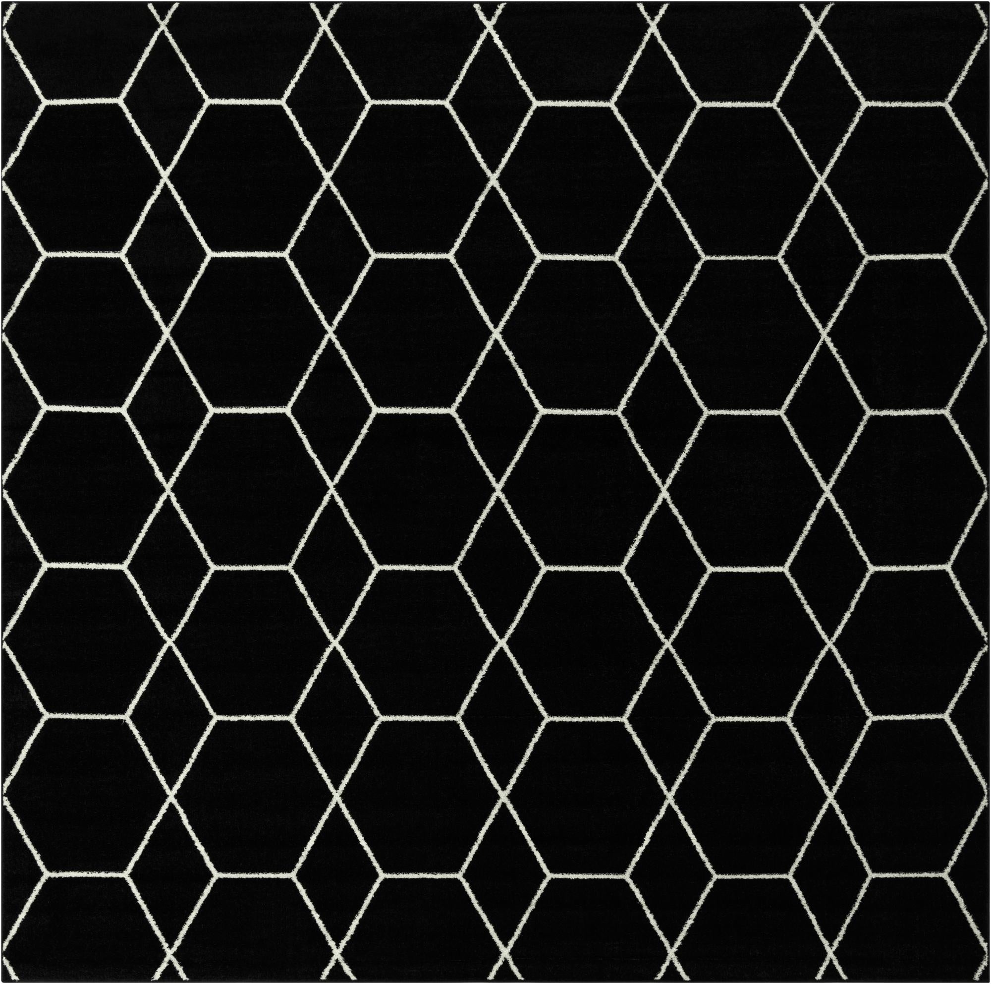  10' x 10' Lattice Frieze Square Rug