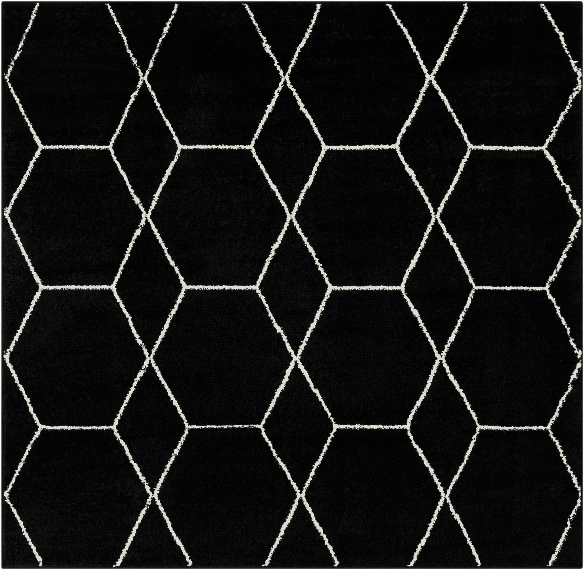  5' 3 x 5' 3 Lattice Frieze Square Rug