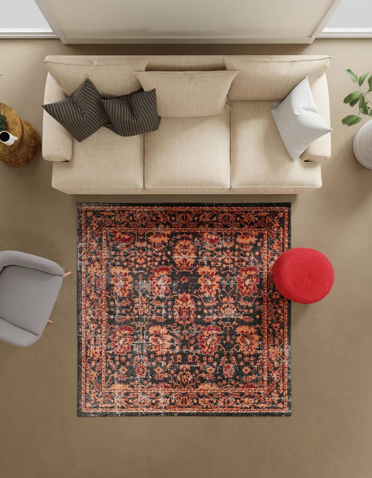 Detail image of  6' 1 x 6' 1 Lucerne Square Rug