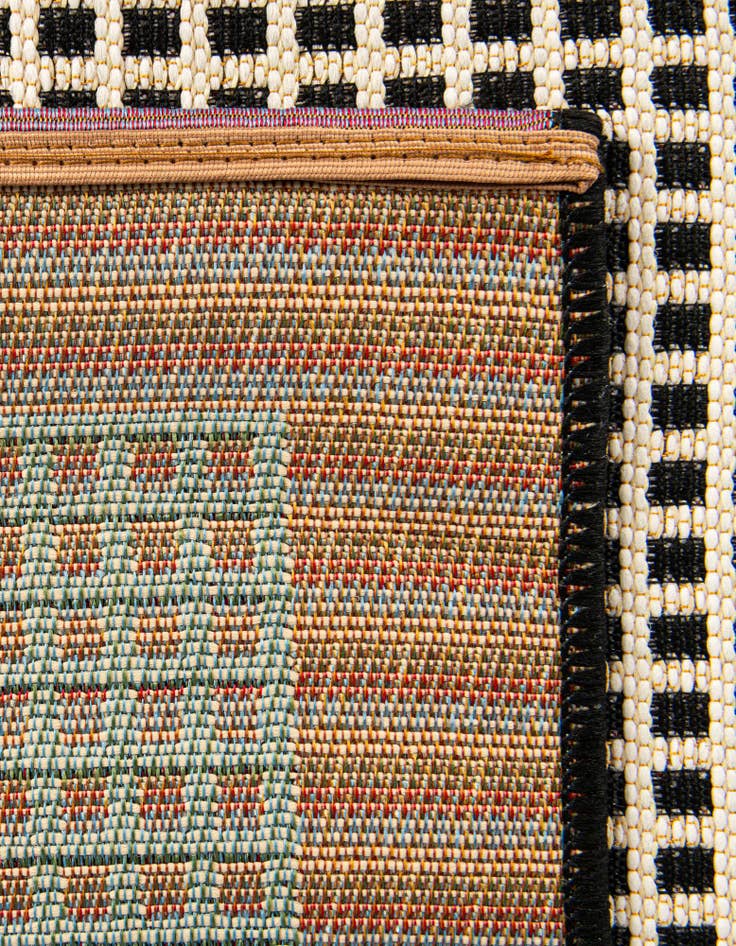 Detail image of  7' 10 x 7' 10  Washable Border Indoor / Outdoor Square Rug