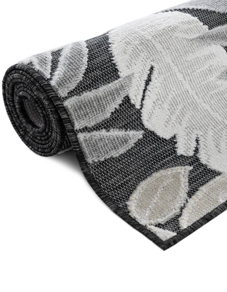 Detail image of  8' 2 x 8' 2  Washable Botanical Indoor / Outdoor Square Rug