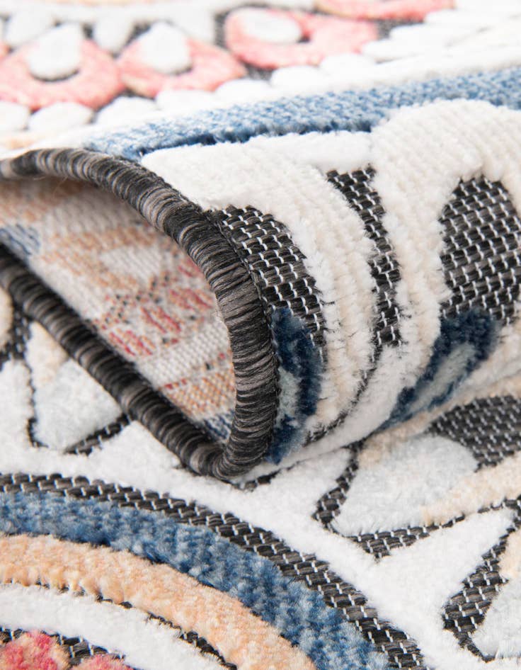 Detail image of  8' 2 x 8' 2  Washable Botanical Indoor / Outdoor Square Rug