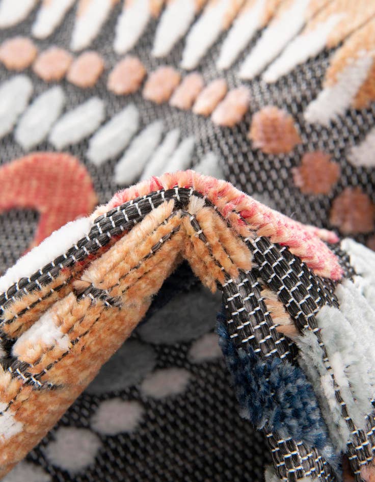 Detail image of  8' 2 x 8' 2  Washable Botanical Indoor / Outdoor Square Rug