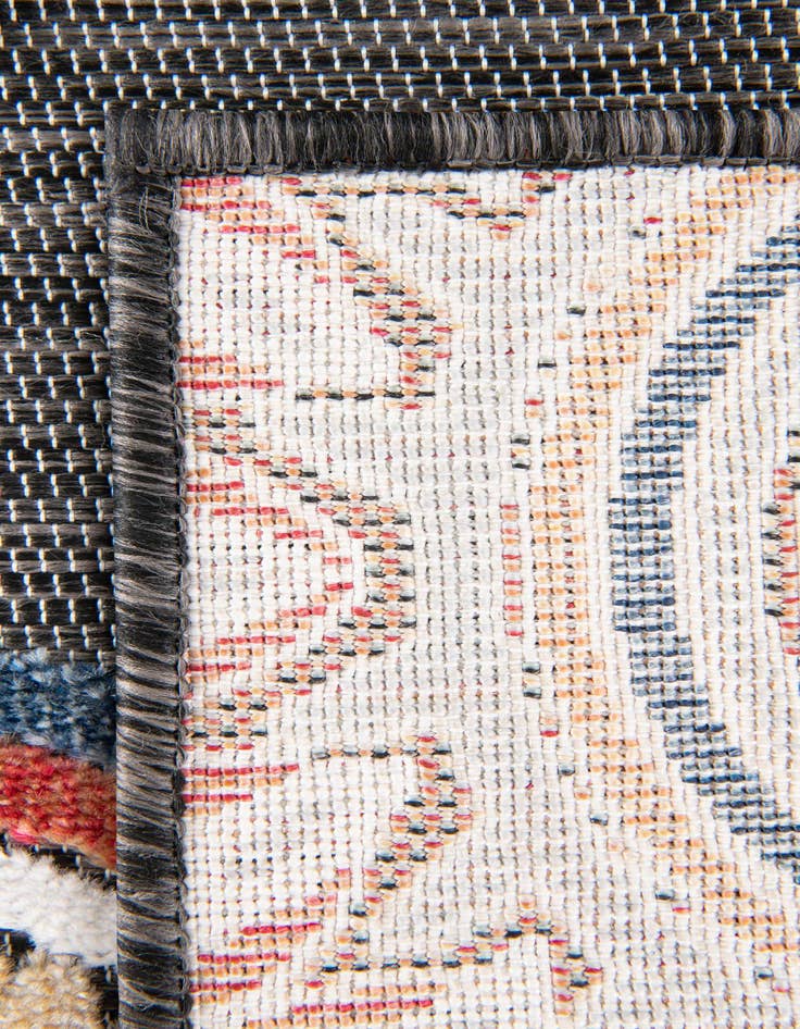 Detail image of  8' 2 x 8' 2  Washable Botanical Indoor / Outdoor Square Rug