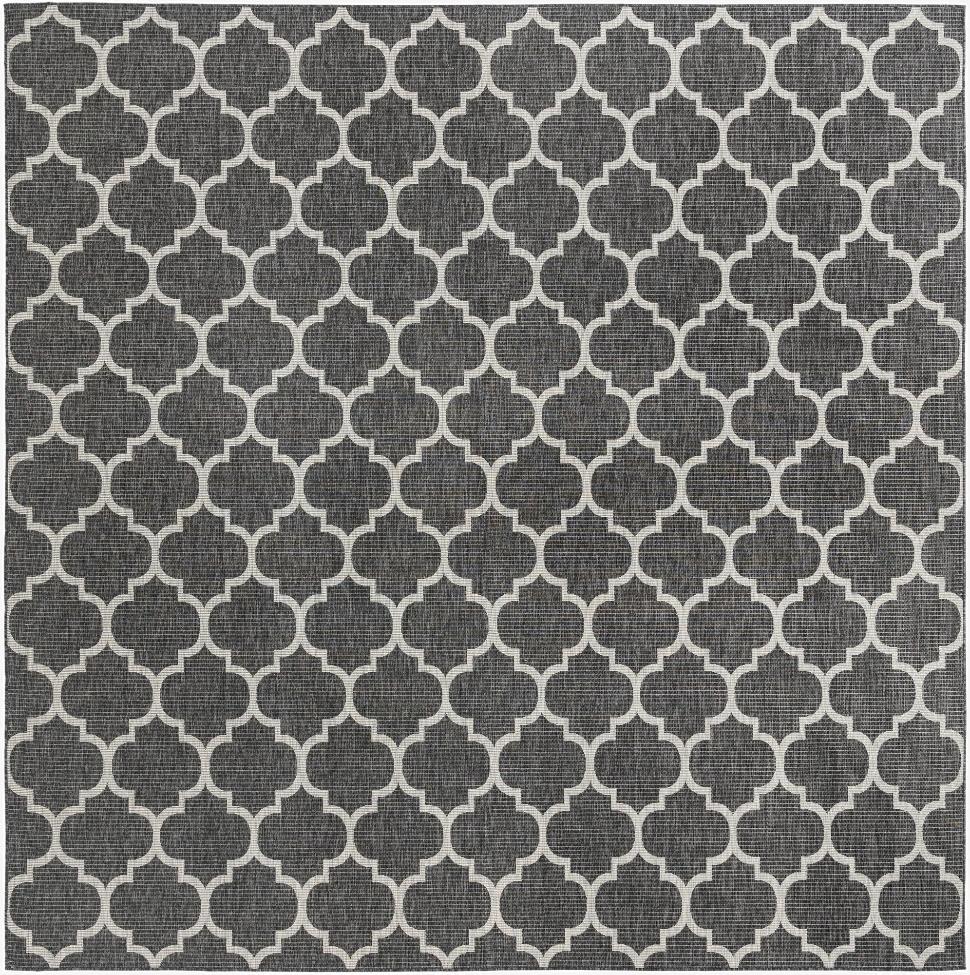  13' x 13'  Washable Lattice Indoor / Outdoor Square Rug