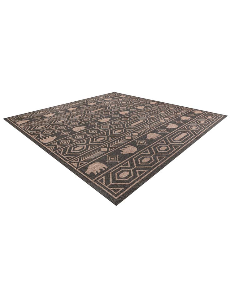 Detail image of  13' x 13'  Washable Southwestern Indoor / Outdoor Square Rug
