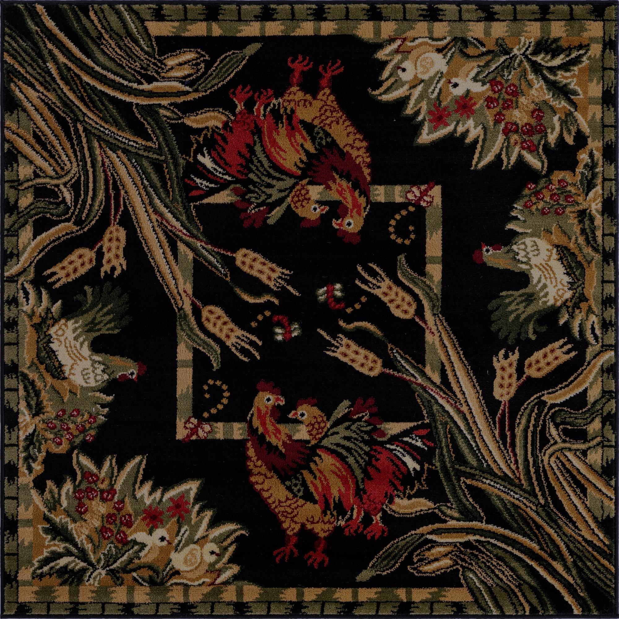  4' x 4' Pastoral Square Rug