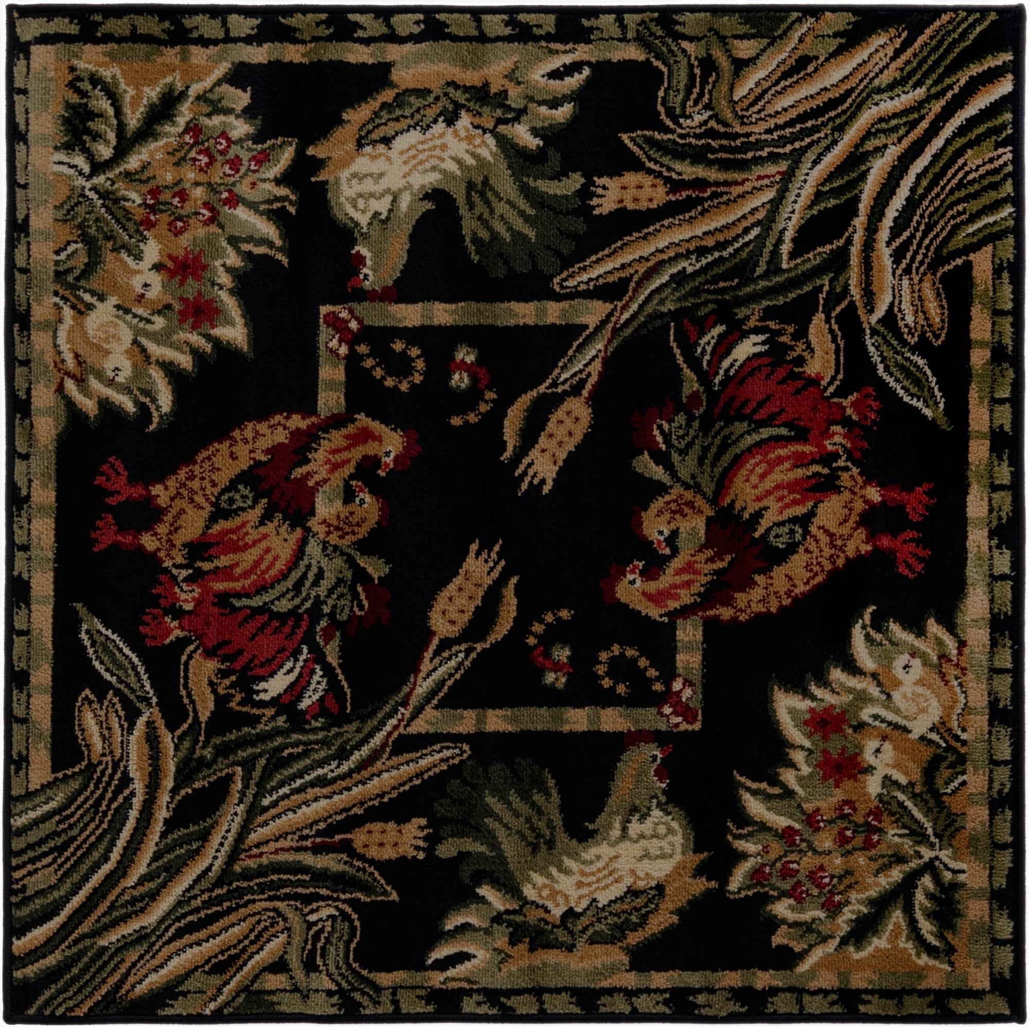  3' x 3' Pastoral Square Rug