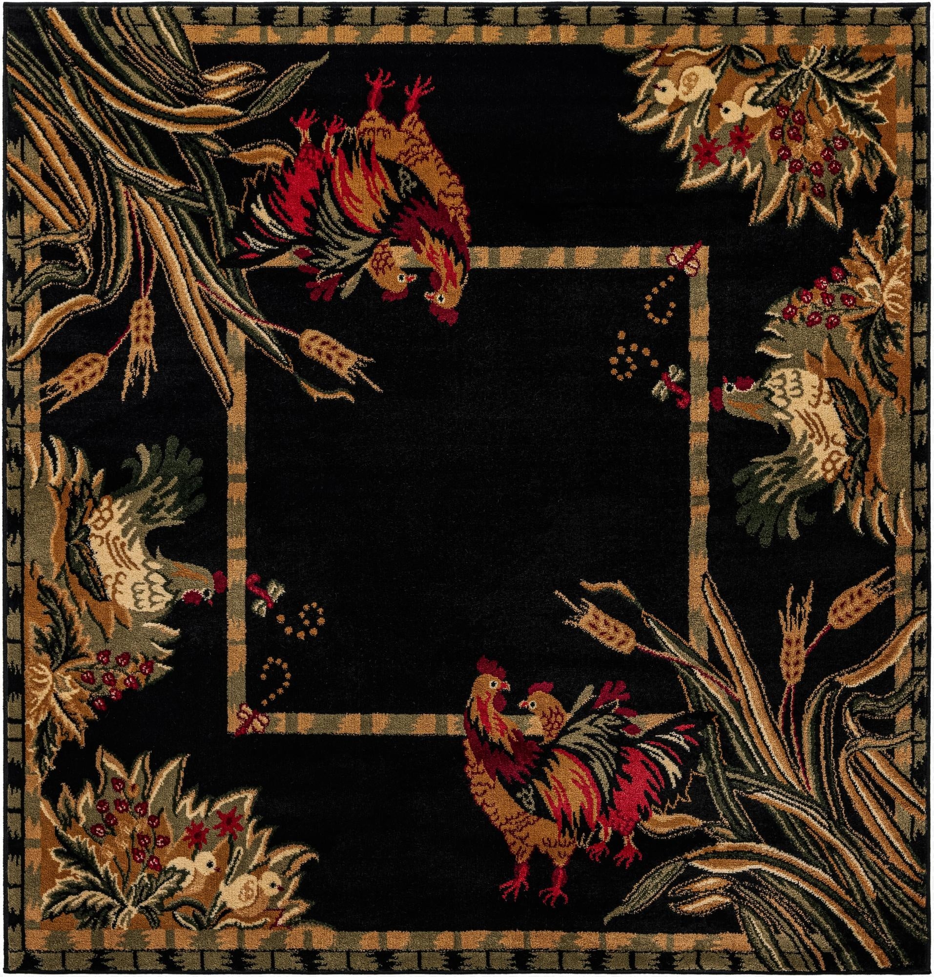  6' x 6' Pastoral Square Rug