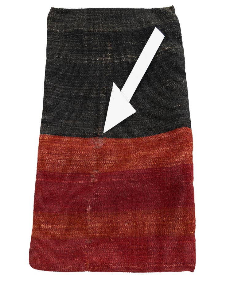 Detail image of  1' 4 x 1' 7  Hand Woven Pillow Wool Square Rug