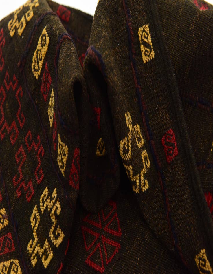 Detail image of  4' x 4'  Hand Knotted Sumak Wool Square Rug