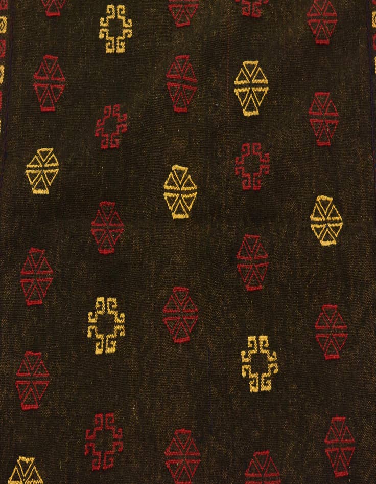 Detail image of  4' x 4'  Hand Knotted Sumak Wool Square Rug