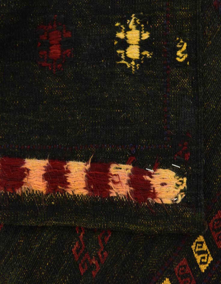 Detail image of  4' x 4'  Hand Knotted Sumak Wool Square Rug