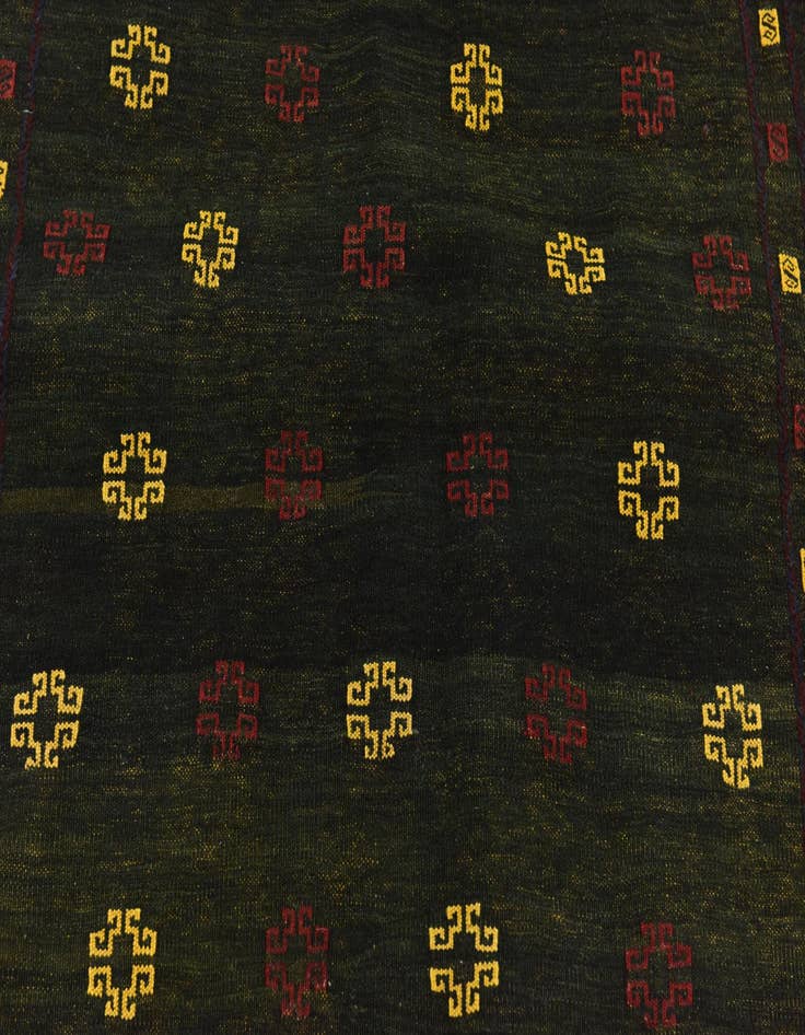 Detail image of  4' x 4'  Hand Knotted Sumak Wool Square Rug