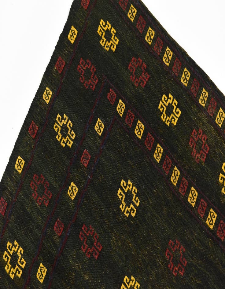 Detail image of  4' x 4'  Hand Knotted Sumak Wool Square Rug