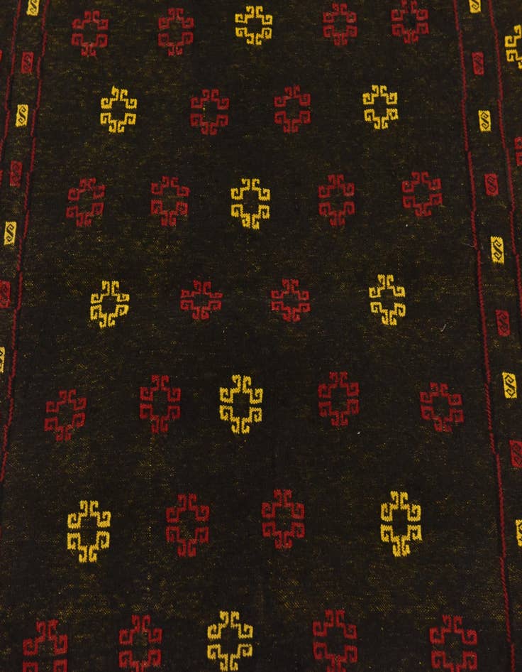 Detail image of  4' 2 x 4' 3  Hand Knotted Sumak Wool Square Rug
