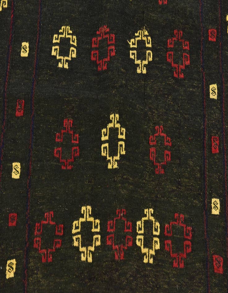 Detail image of  4' x 4' 3  Hand Knotted Sumak Wool Square Rug