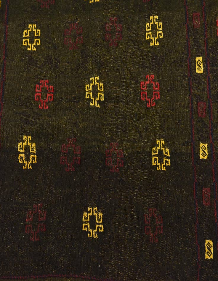 Detail image of  3' 10 x 4' 4  Hand Knotted Sumak Wool Square Rug