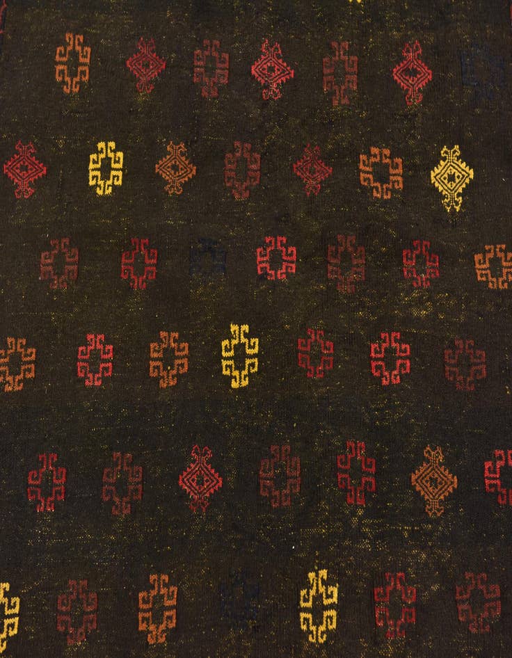 Detail image of  3' 10 x 4' 3  Hand Knotted Sumak Wool Square Rug