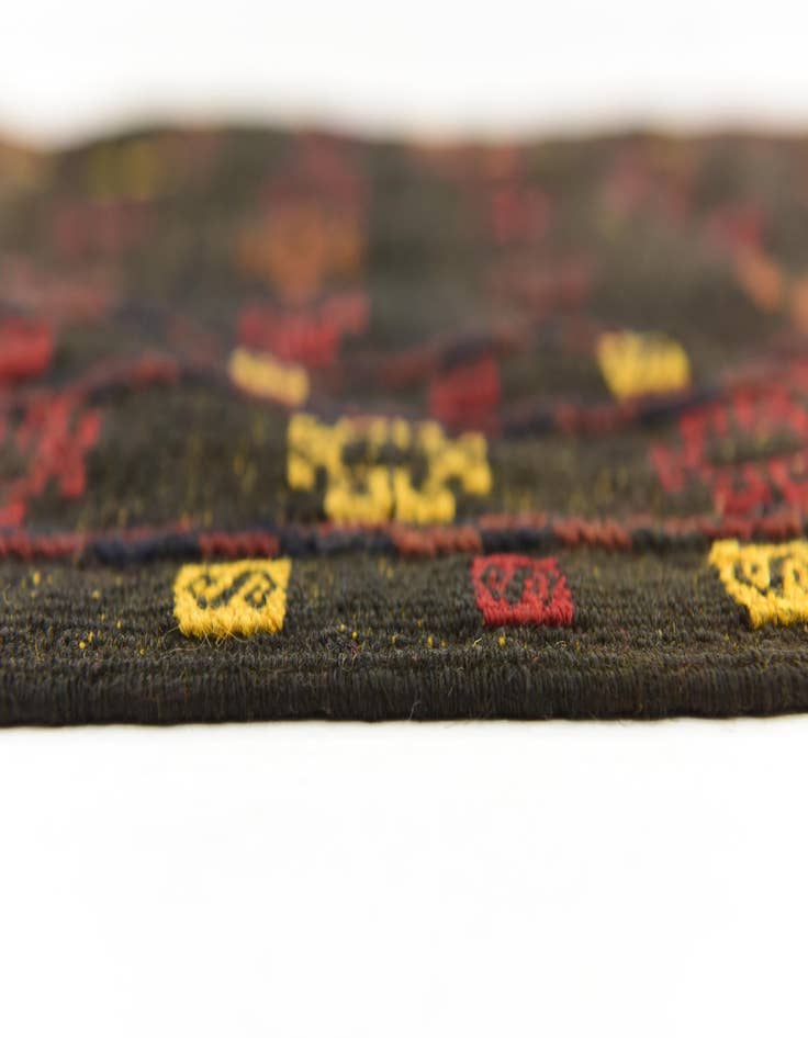 Detail image of  3' 10 x 4' 3  Hand Knotted Sumak Wool Square Rug