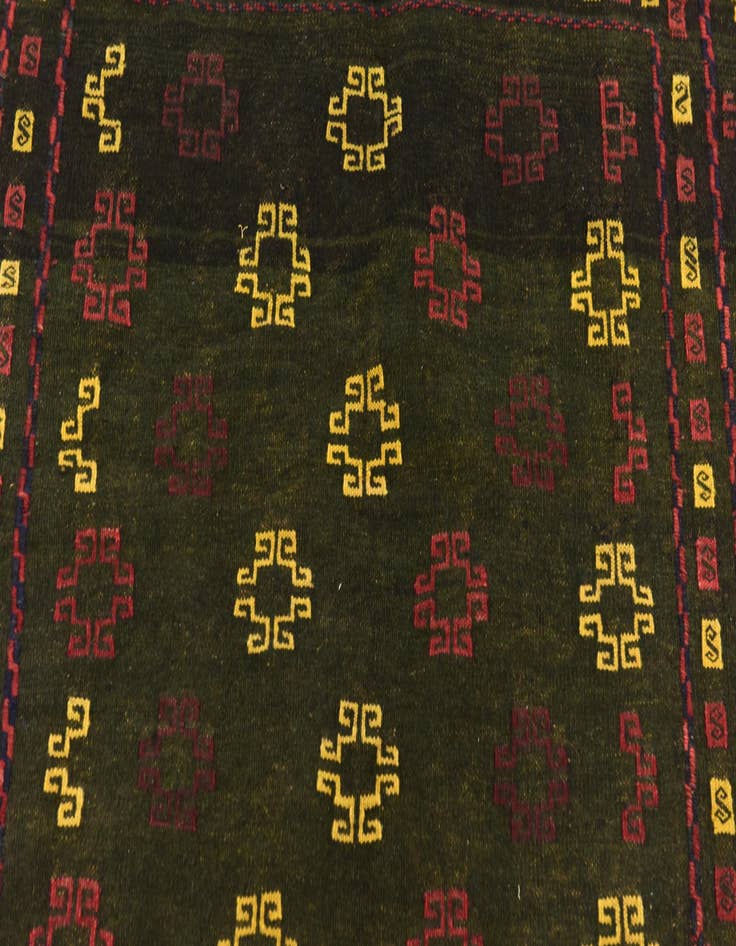 Detail image of  4' x 4' 3  Hand Knotted Sumak Wool Square Rug