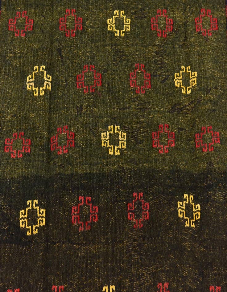 Detail image of  4' 2 x 4' 2  Hand Knotted Sumak Wool Square Rug