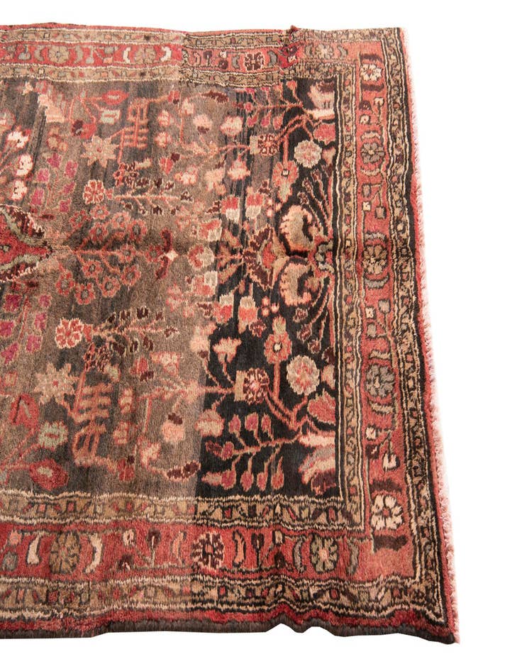 Detail image of 4' x 4' 9 Hand Knotted Ultra Vintage Persian Wool Square Rug