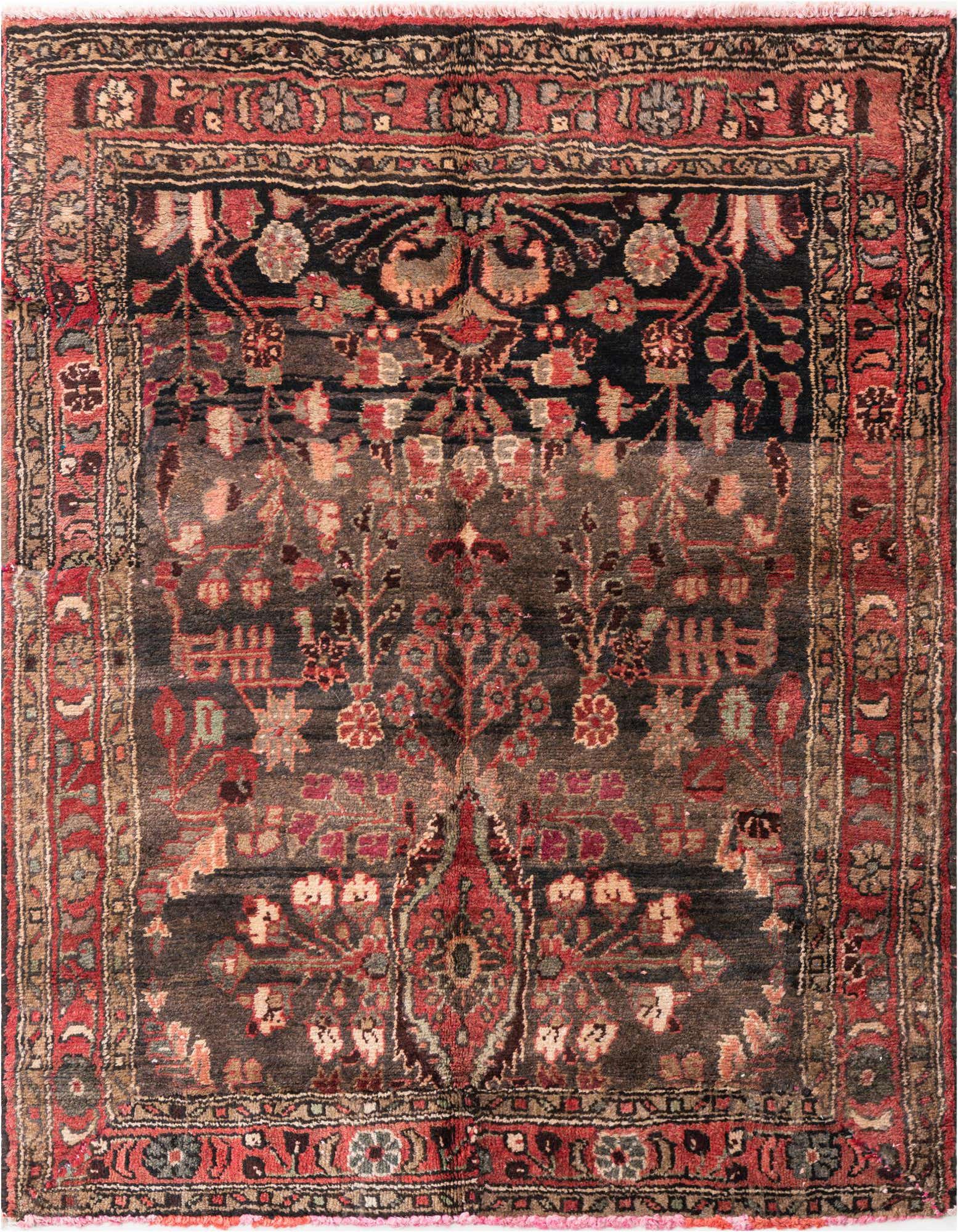 Primary image  4' x 4' 9  Hand Knotted Ultra Vintage Persian Wool Square Rug