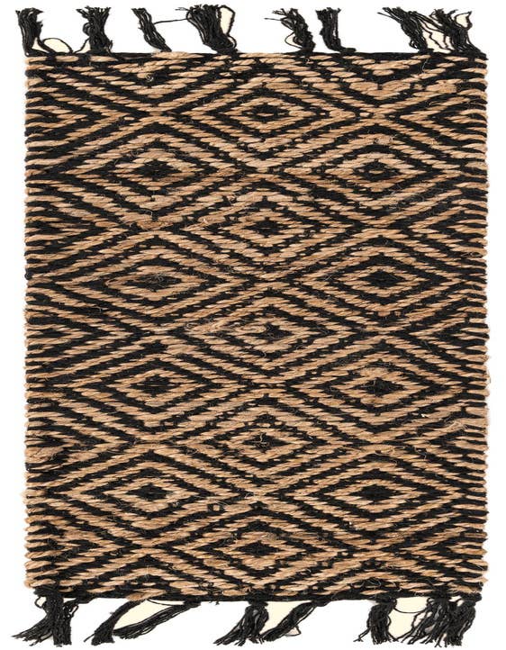Detail image of  0' 9 x 2' 6  Hand Woven Braided Jute Stair Rug