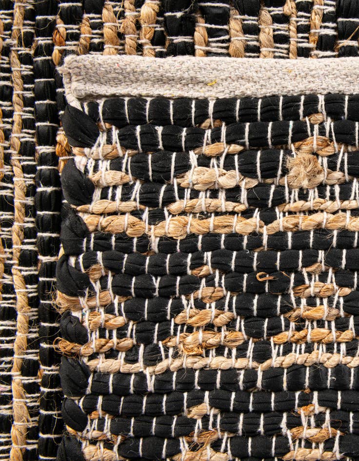 Detail image of  0' 9 x 2' 6 Chindi Jute Stair Rug