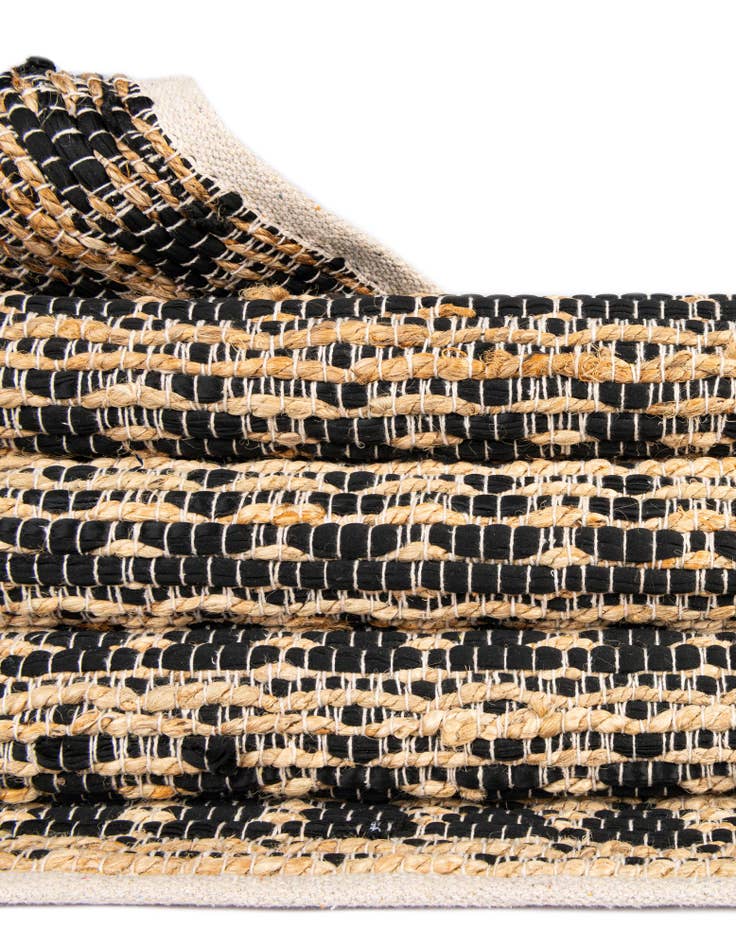 Detail image of  0' 9 x 2' 6 Chindi Jute Stair Rug