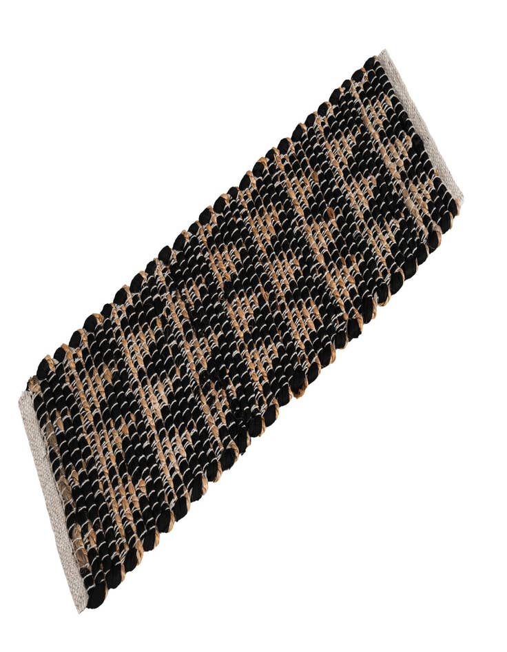 Detail image of  0' 9 x 2' 6 Chindi Jute Stair Rug