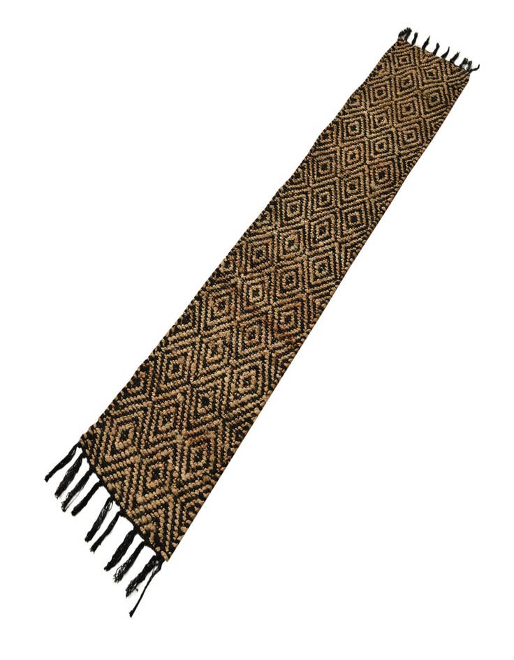 Detail image of  1' 2 x 6' 1  Hand Woven Braided Jute Table Runner Rug